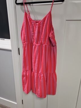 SO Pink Striped Mini Dress